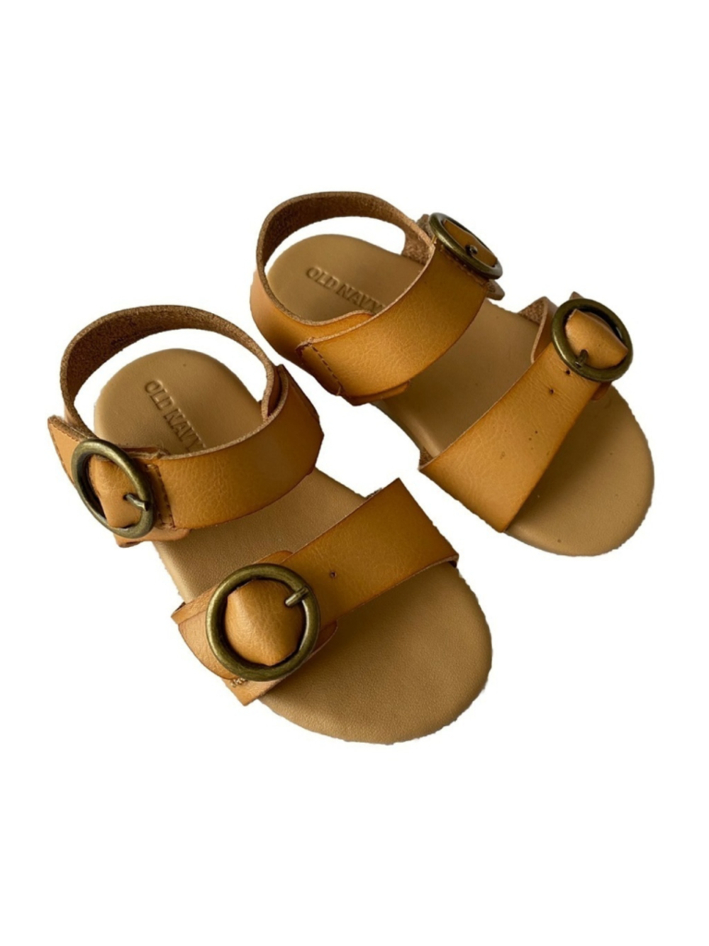 Old Navy Sandals Toddler Girls Cognac Faux Leather Clog Seed Shoes Size 8